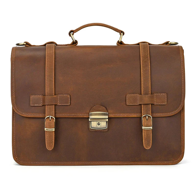 Daniel | Herren Leder Crossbody Messenger Laptoptasche Reisetasche