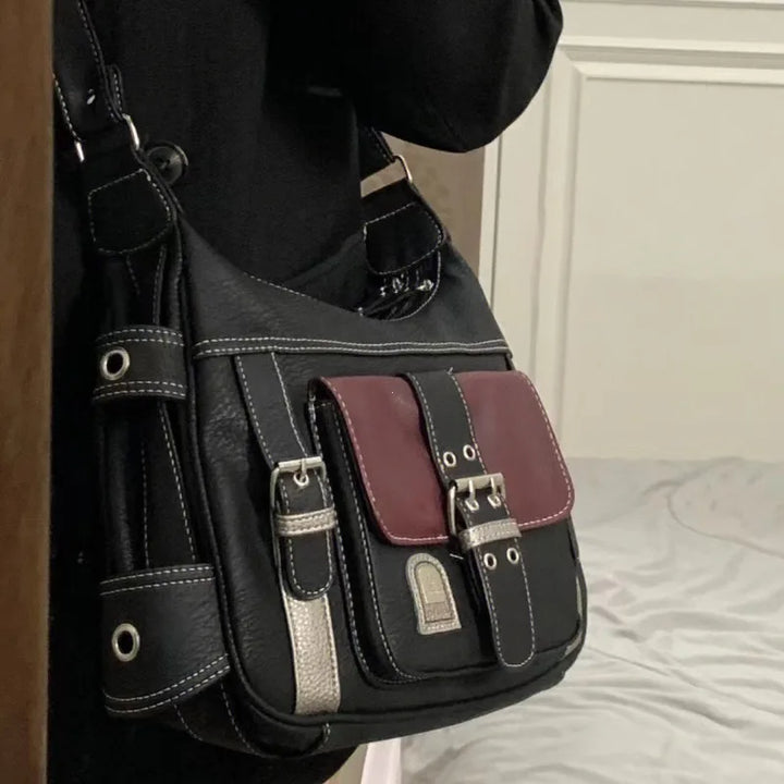 Leila | Vintage Veganes  Leder Damen Crossbody Handtasche