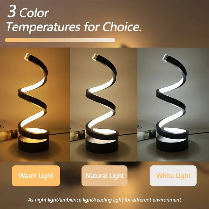 SPIRALUX – Modernes Design Spiral-LED-Tischleuchte (dimmbar) 2