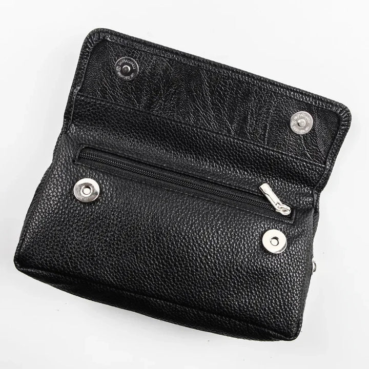 Kya | Tragbare PU-Leder Reisebrieftasche