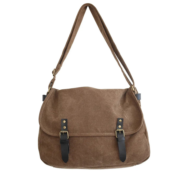 Victor | Große Vintage-Canvas-Schultertasche