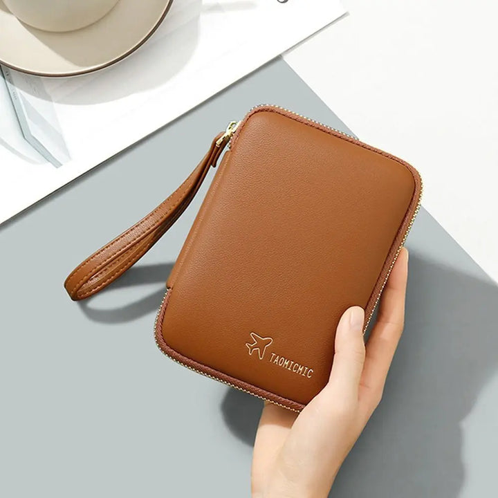 Robin | Eleganter PU-Leder Reisepasshalter Geldbörse