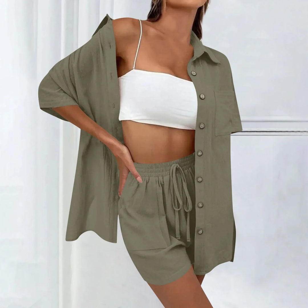 Kirra | Bequemes lockeres Oberteil und lässiges Shorts-Set