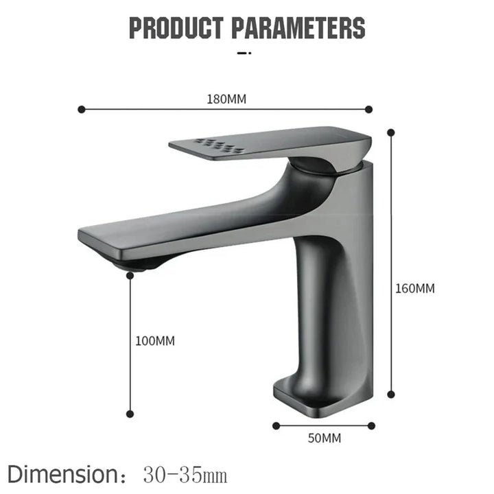  Badezimmerhahn -hochwertiges Metall, Wasserunterricht, Kratzerresistent, einfache Installation, modernes Design-5