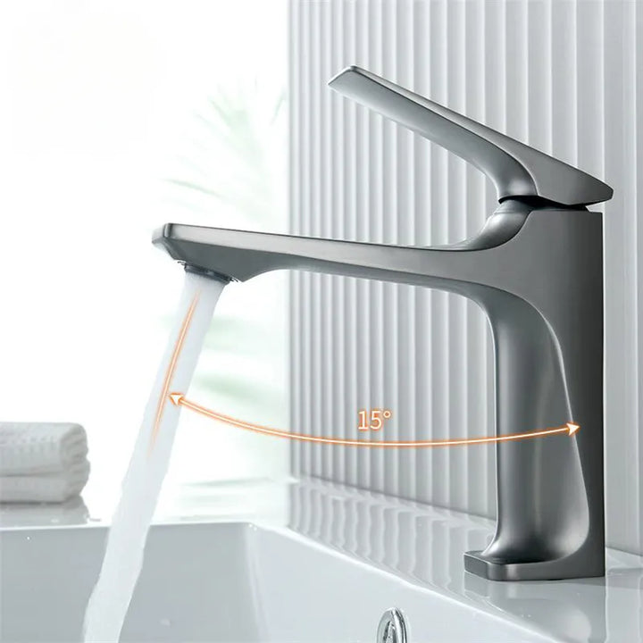  Badezimmerhahn -hochwertiges Metall, Wasserunterricht, Kratzerresistent, einfache Installation, modernes Design-2