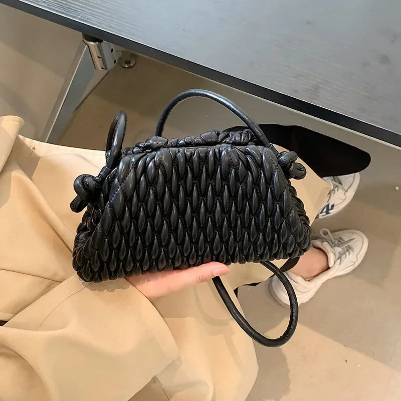 Chloe | Stilvolle Einfarbige Mini Leder Crossbody Schultertasche
