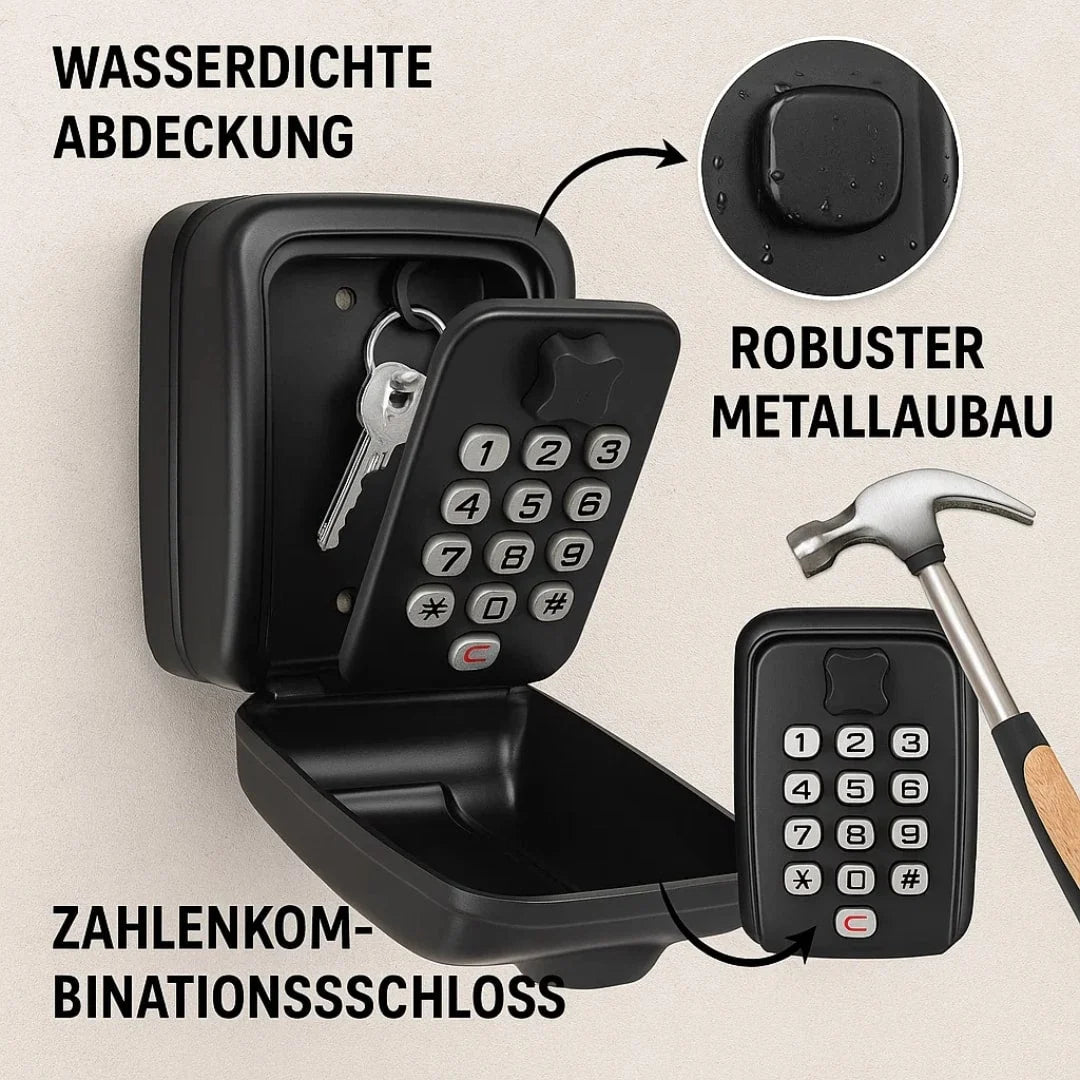 Schlüsseltresor Außen | Schlüsselsafe mit Code | SafeHaus 2