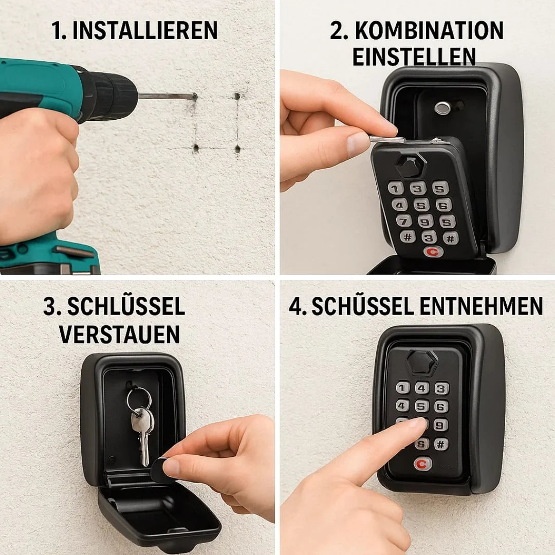 Schlüsseltresor Außen | Schlüsselsafe mit Code | SafeHaus 4