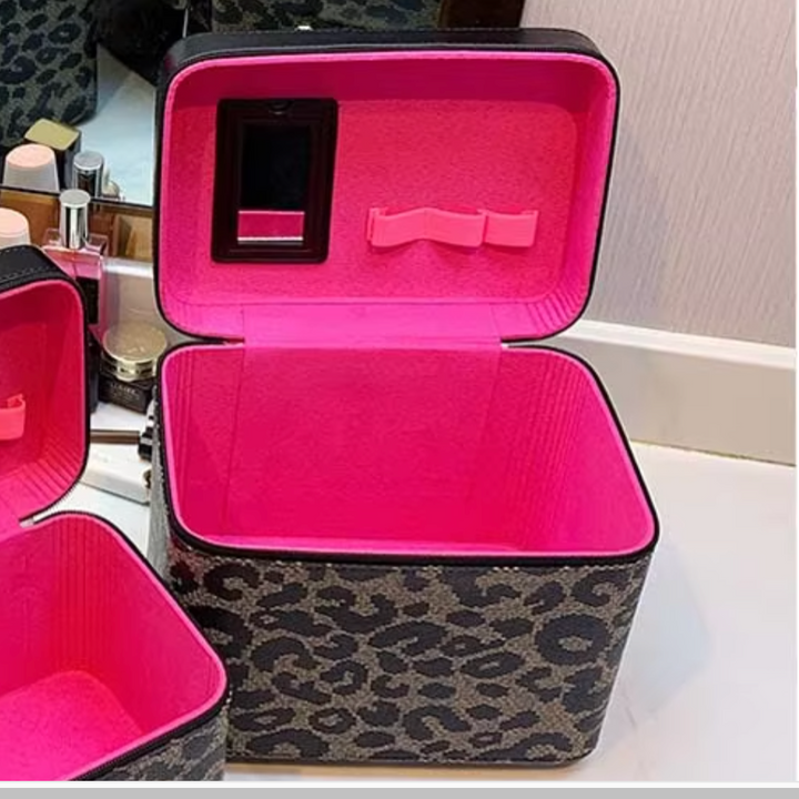 Keyla | Damen Reisekosmetiktasche mit Leopardenmuster Organizierer