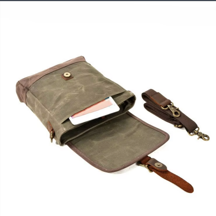 Gert | Kleine Canvas Reis Schultertasche für Männer