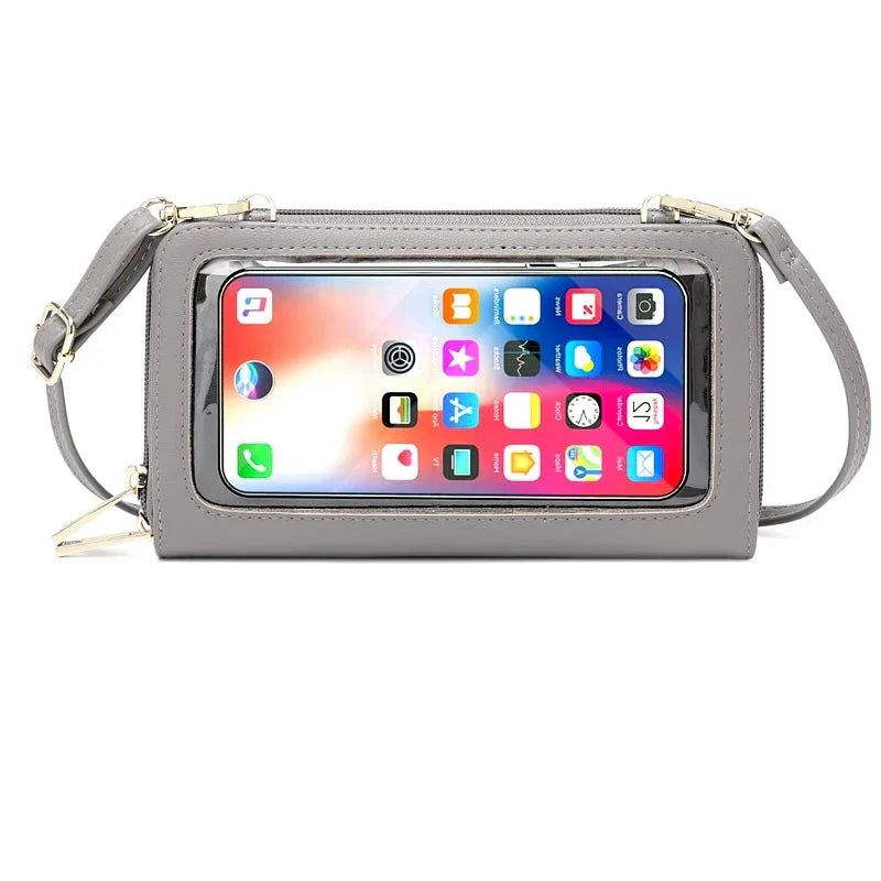 Celia | RFID-blockierender Touchscreen Crossbody Reisepasshalter Reisegeldbörse