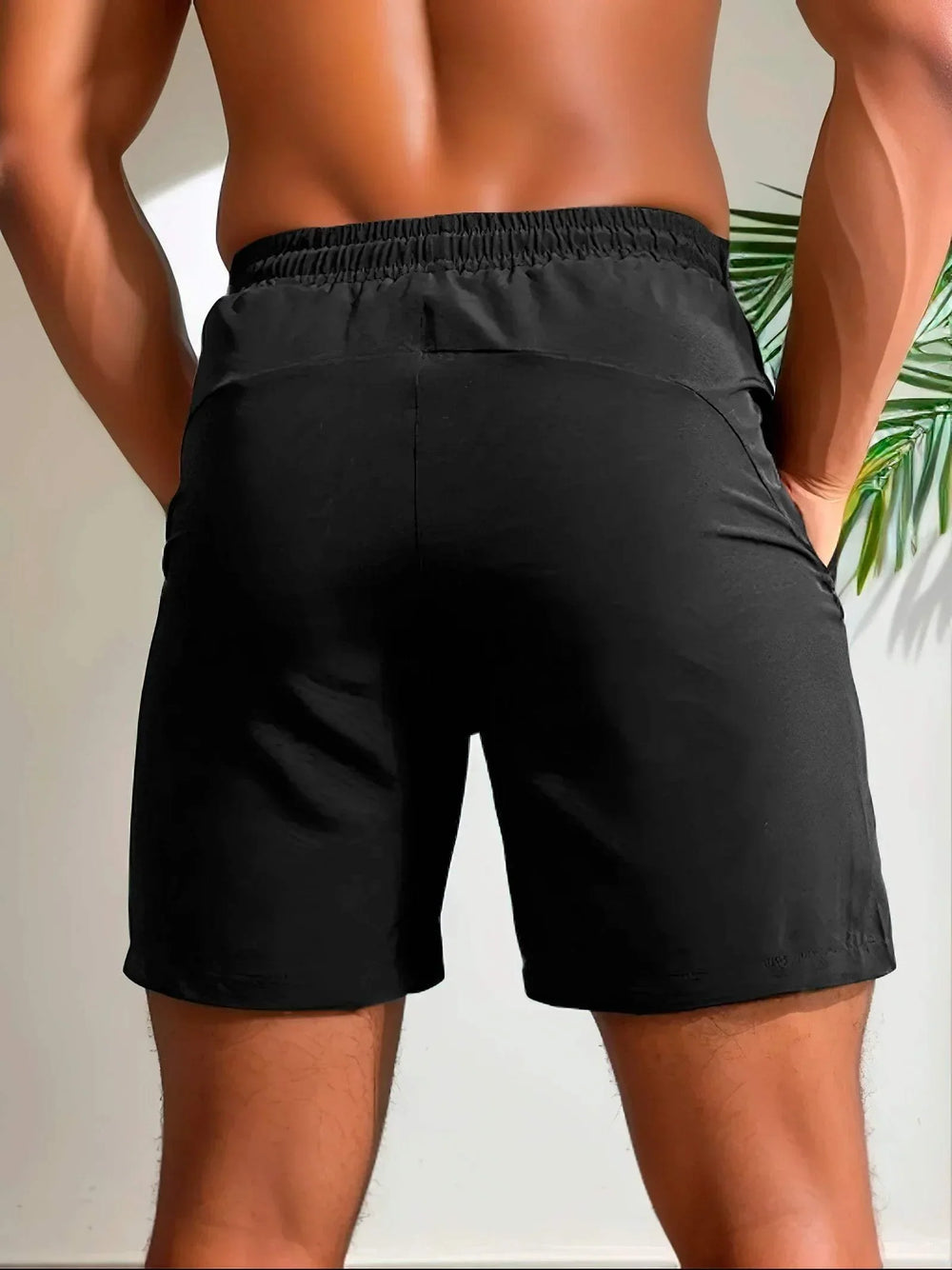  Männer -sportliche Shorts - Leichte Feuchtigkeitswicking - Stretch Fabric - Reißverschlusspocke-2