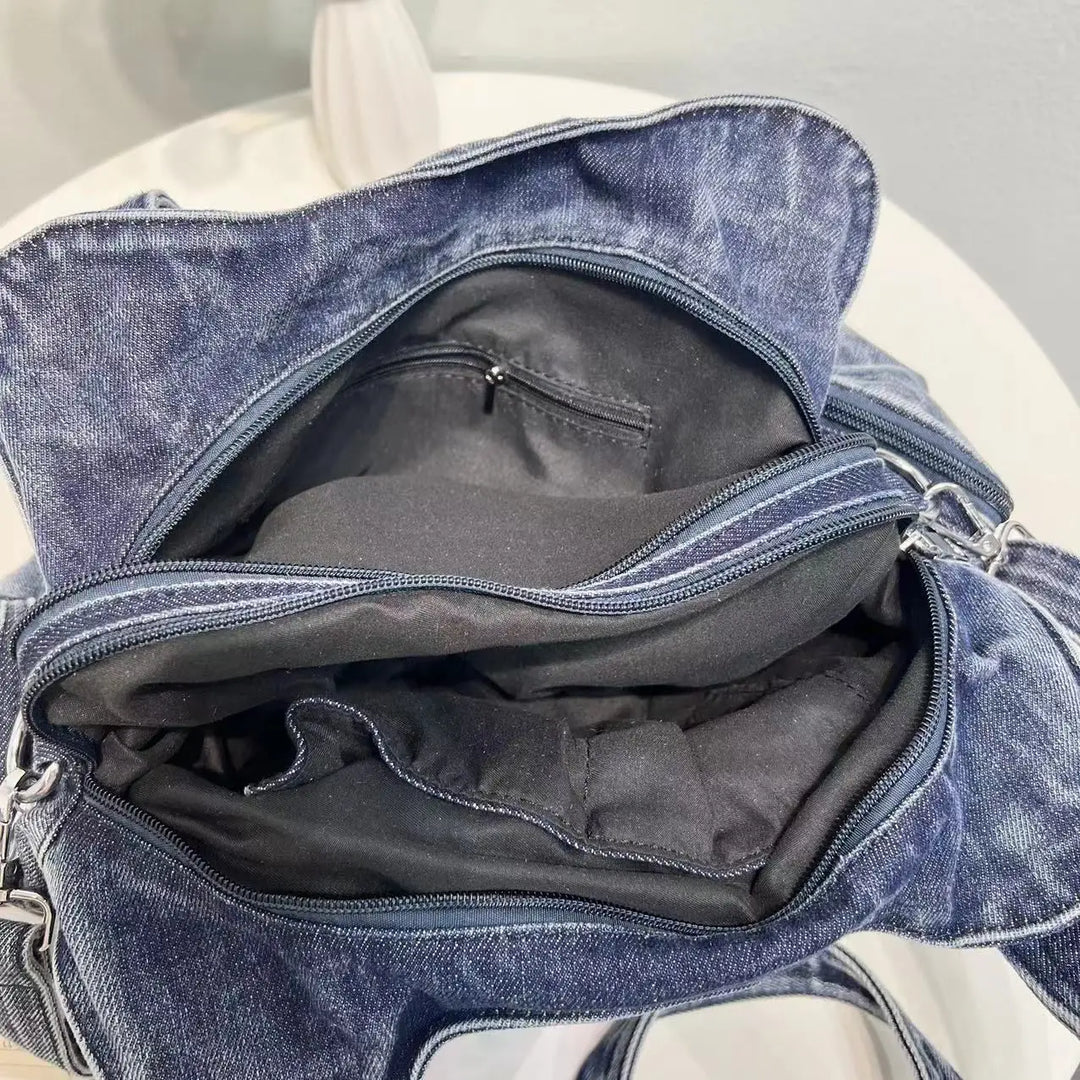 Daisy | Vintage gewaschene Denim Crossbody Messenger Tasche