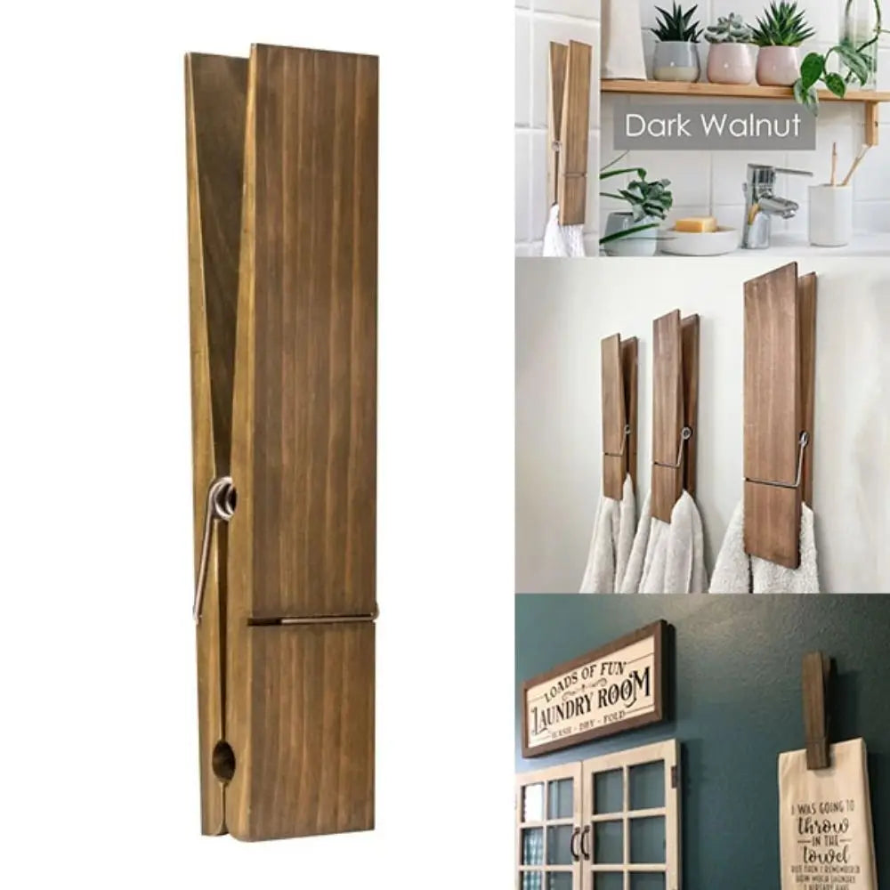  Holzhandtuchclip Megagrip - Großer Kleidungsstifte für Badezimmerzubehör-3