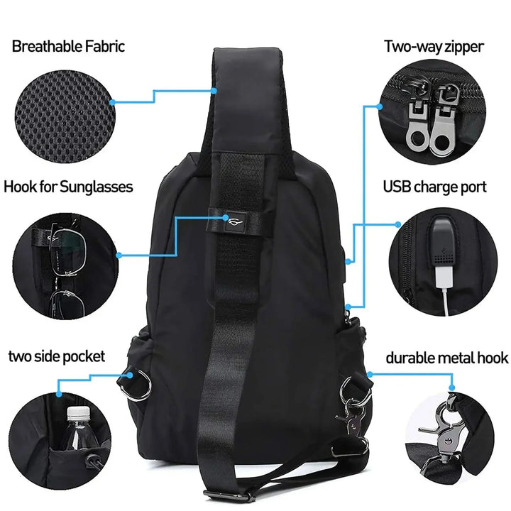 Aaron | Wasserfeste Taktische Kleine Crossbody Bauchtasche