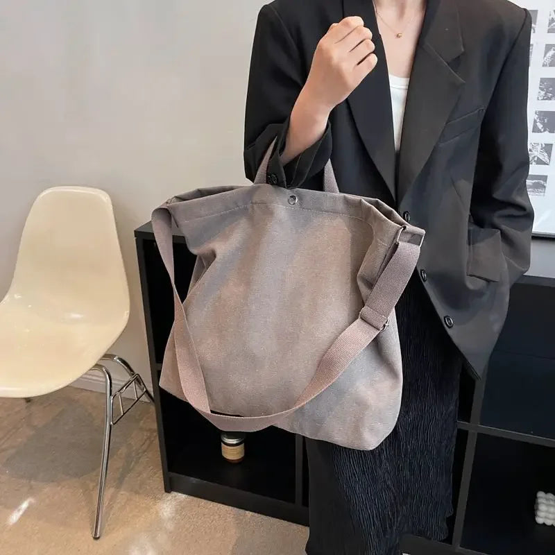Elara | Vielseitige Canvas Messenger Tote Umhängetasche