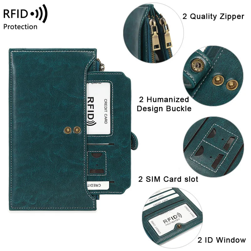 Savanna | RFID-blockierende große Reise-Clutch-Geldbörse