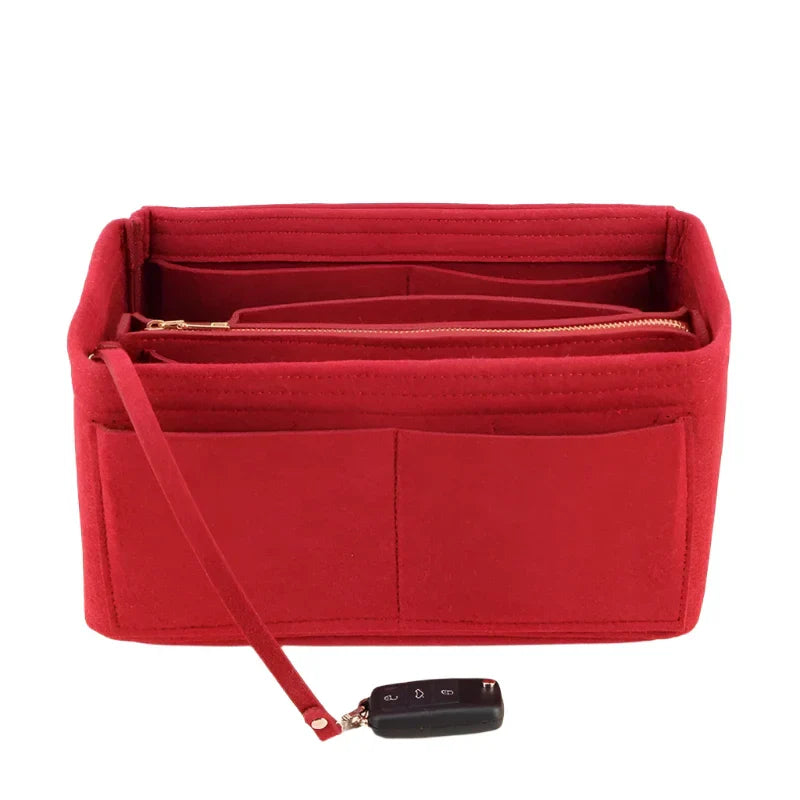 Kimber | Filz-Einsatz Kosmetik-Make-up Tasche Reise-Organizer