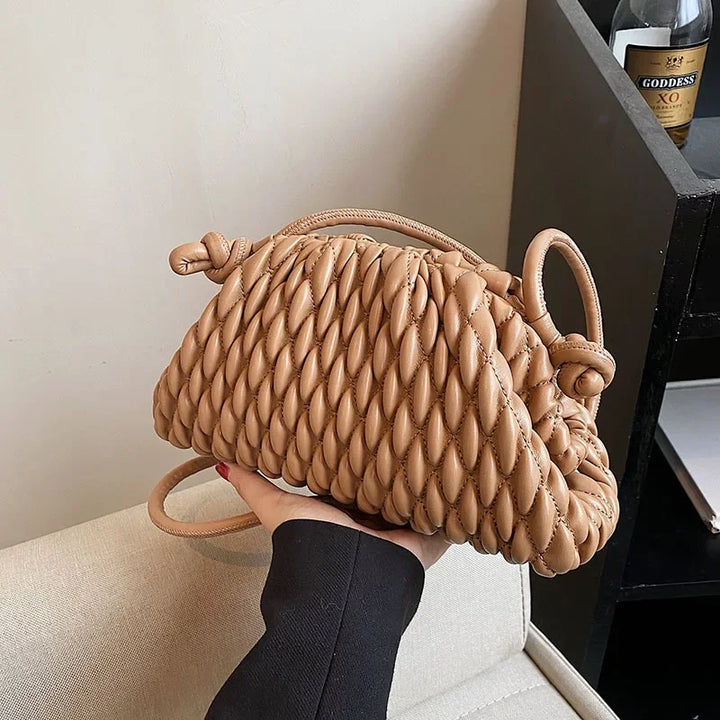 Chloe | Stilvolle Einfarbige Mini Leder Crossbody Schultertasche