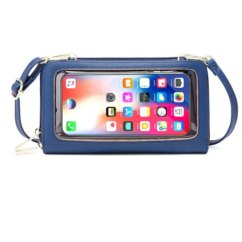 Celia | RFID-blockierender Touchscreen Crossbody Reisepasshalter Reisegeldbörse