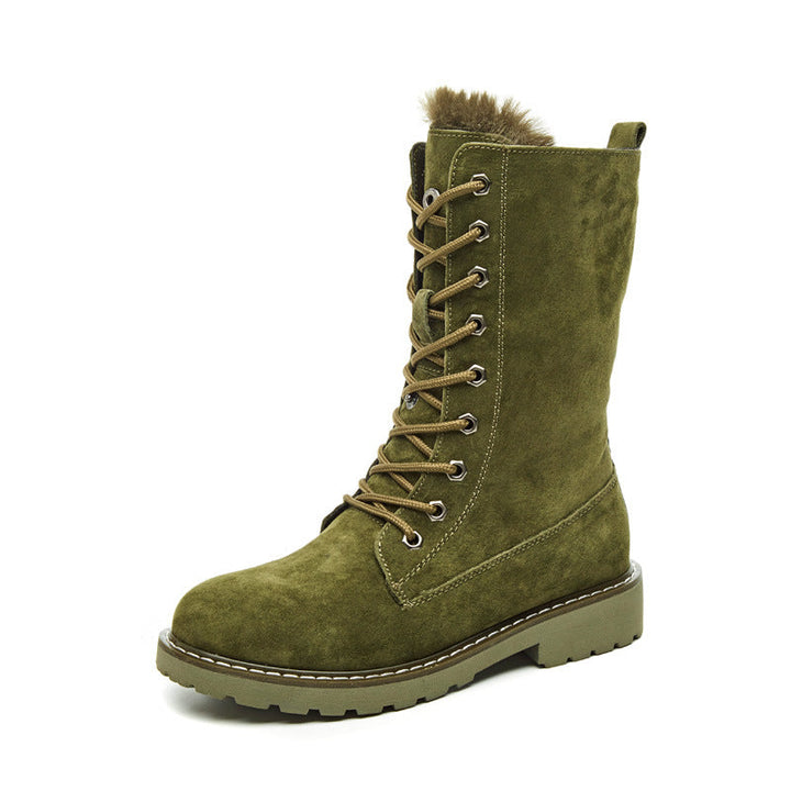 Sena Wildleder Damenstiefel | Hochwertige Stiefel mit Schnürverschluss 3
