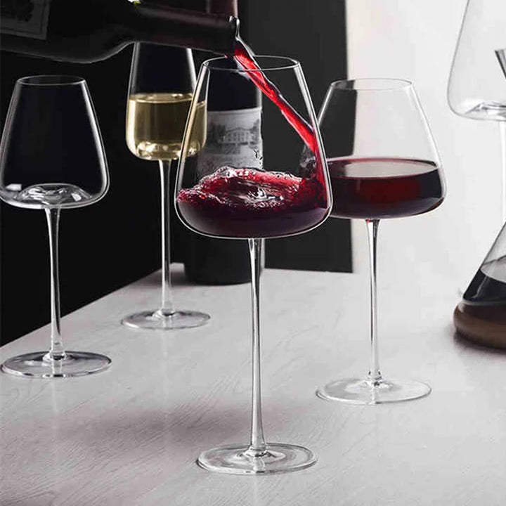 Sets von 2, 4 & 6 handgefertigten Kristall-Wein- und Champagnergläsern - 4 Größen 0