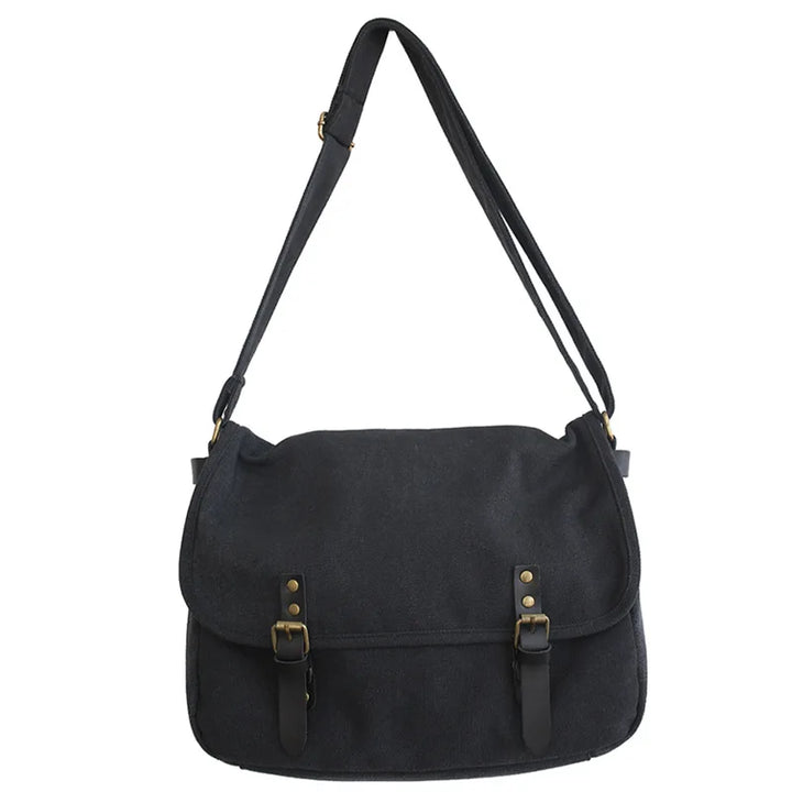 Victor | Große Vintage-Canvas-Schultertasche
