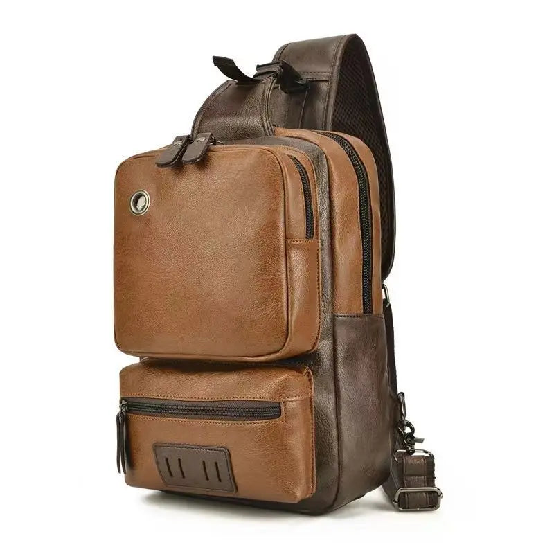 Noah | Reis Crossbody-Tasche aus PU-Leder mit Ladeanschluss