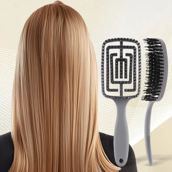 TangleFree - Nylon Borders Detangler Pinsel für gekrümmtes Styling-6