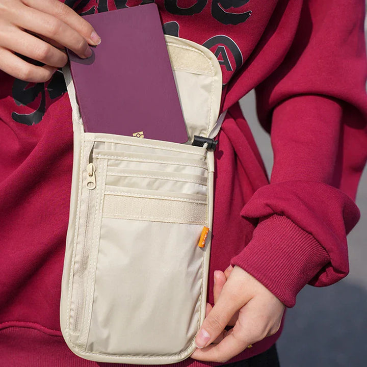 Kaiya | Reisepasshalter RFID Reisetasche Halsbeutel Geldbörse