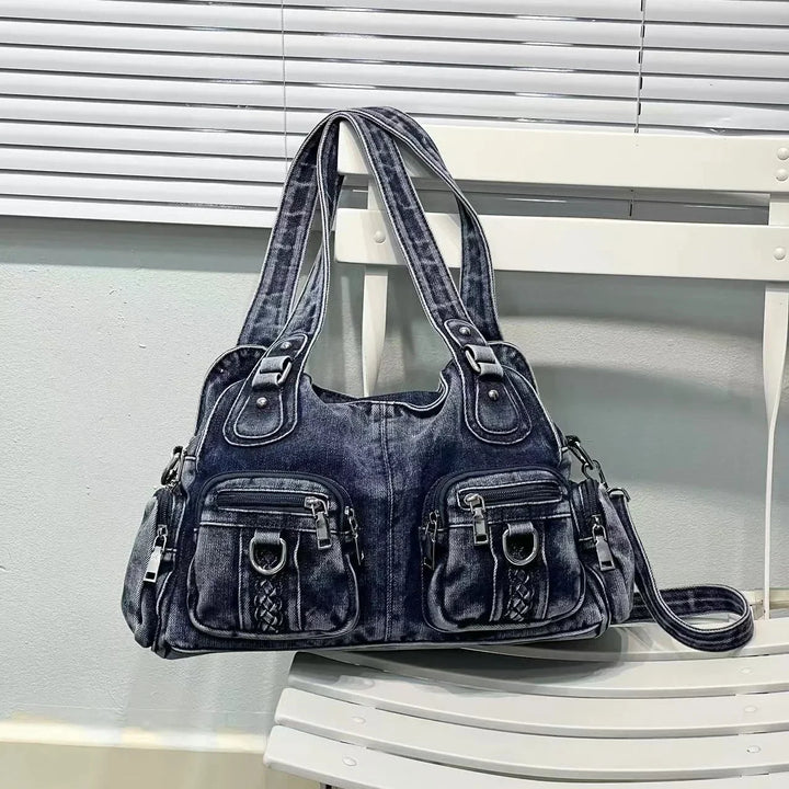 Daisy | Vintage gewaschene Denim Crossbody Messenger Tasche