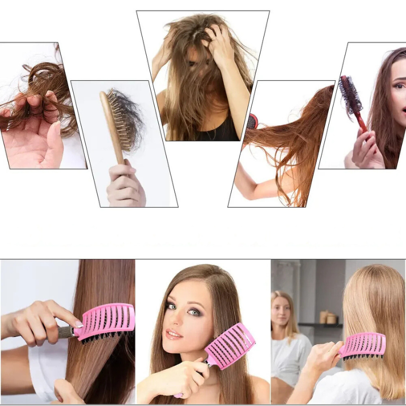 SilkyDetangle Com Comb - Bristle & Nylon Haarbürste für müheloses Styling 7