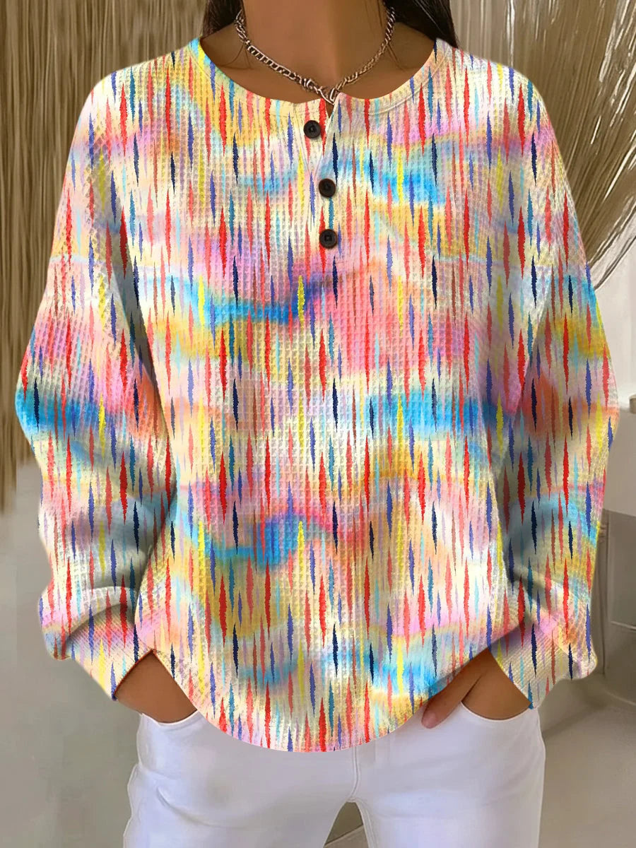 Sofia | Bunter Pullover mit Tropfenmuster 0