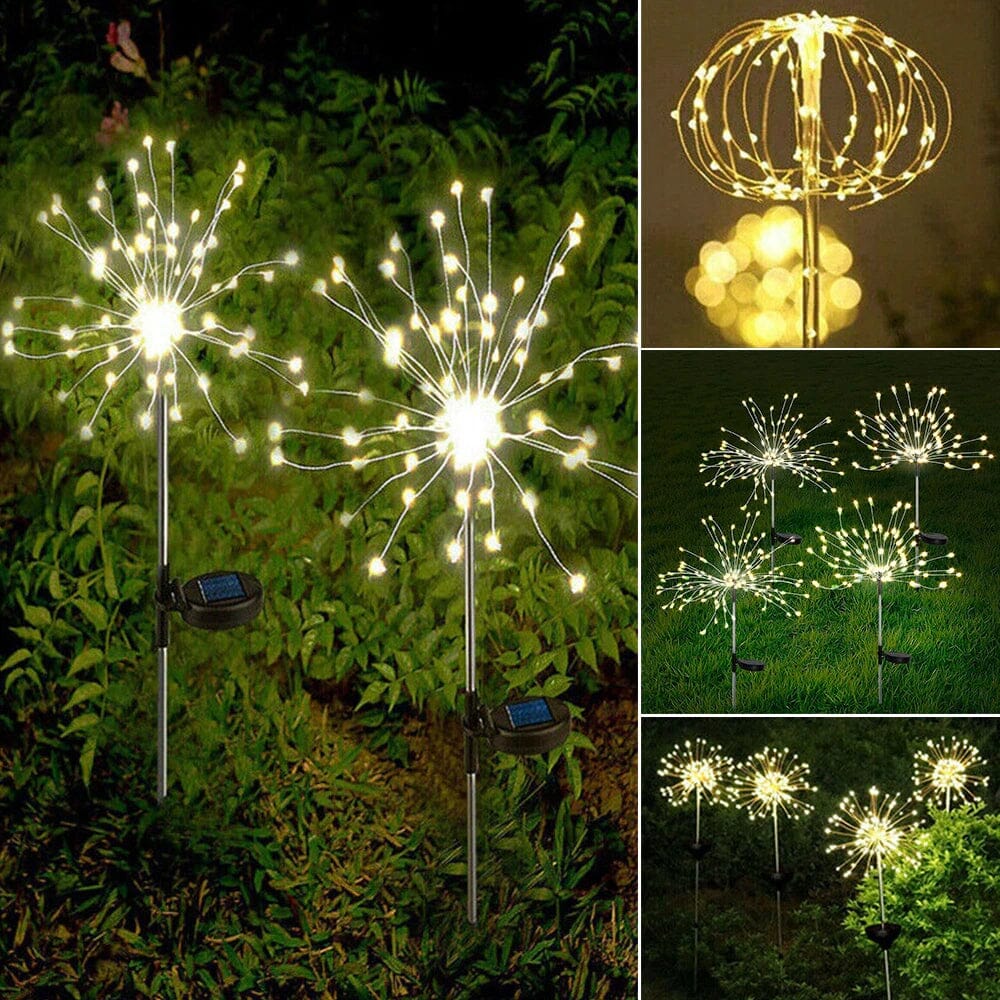 Solarbetriebene Gartenlichter mit Flexibler Kupferdrahtbeleuchtung – Warmweiß und RGB LED, Wasserfest, 100 LEDs, 10 Meter Länge 5
