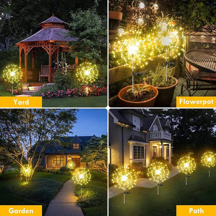 Solarbetriebene Gartenlichter mit Flexibler Kupferdrahtbeleuchtung – Warmweiß und RGB LED, Wasserfest, 100 LEDs, 10 Meter Länge 6