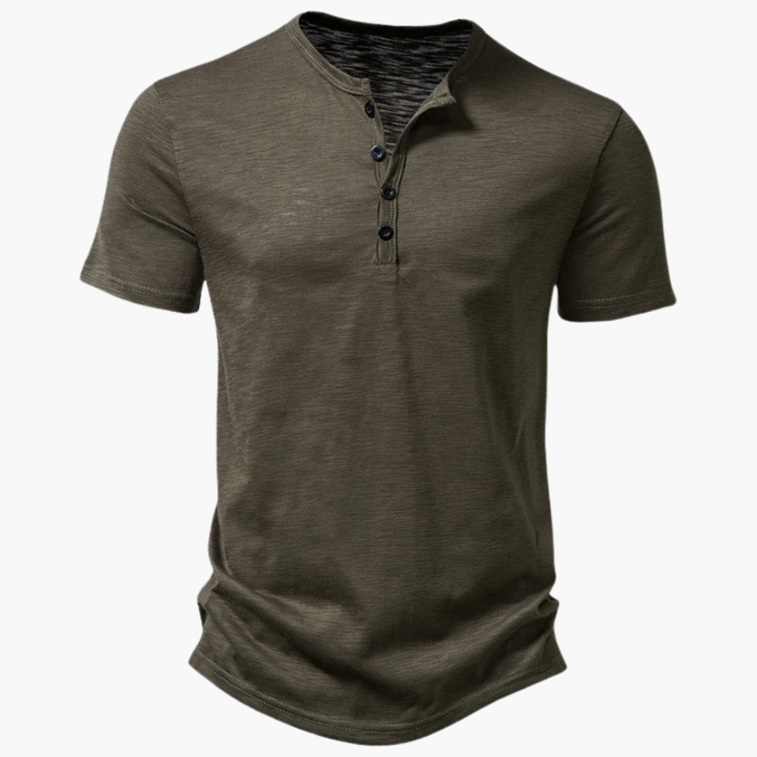 Stylisches Kurzarm-Hemd Herren – Bequemes Henley-Shirt für Sommer, Lässiger Look, Ideal für Freizeit und Urlaub 0