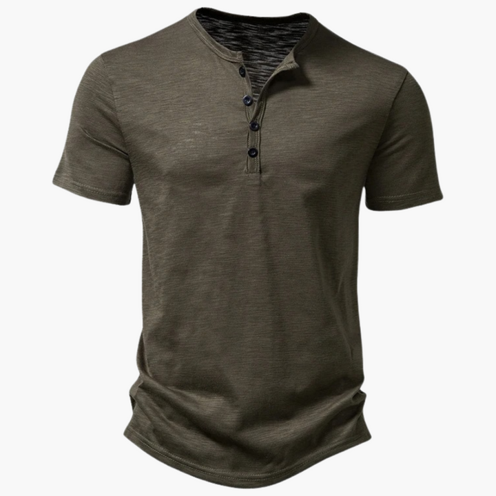 Stylisches Kurzarm-Hemd Herren – Bequemes Henley-Shirt für Sommer, Lässiger Look, Ideal für Freizeit und Urlaub 0