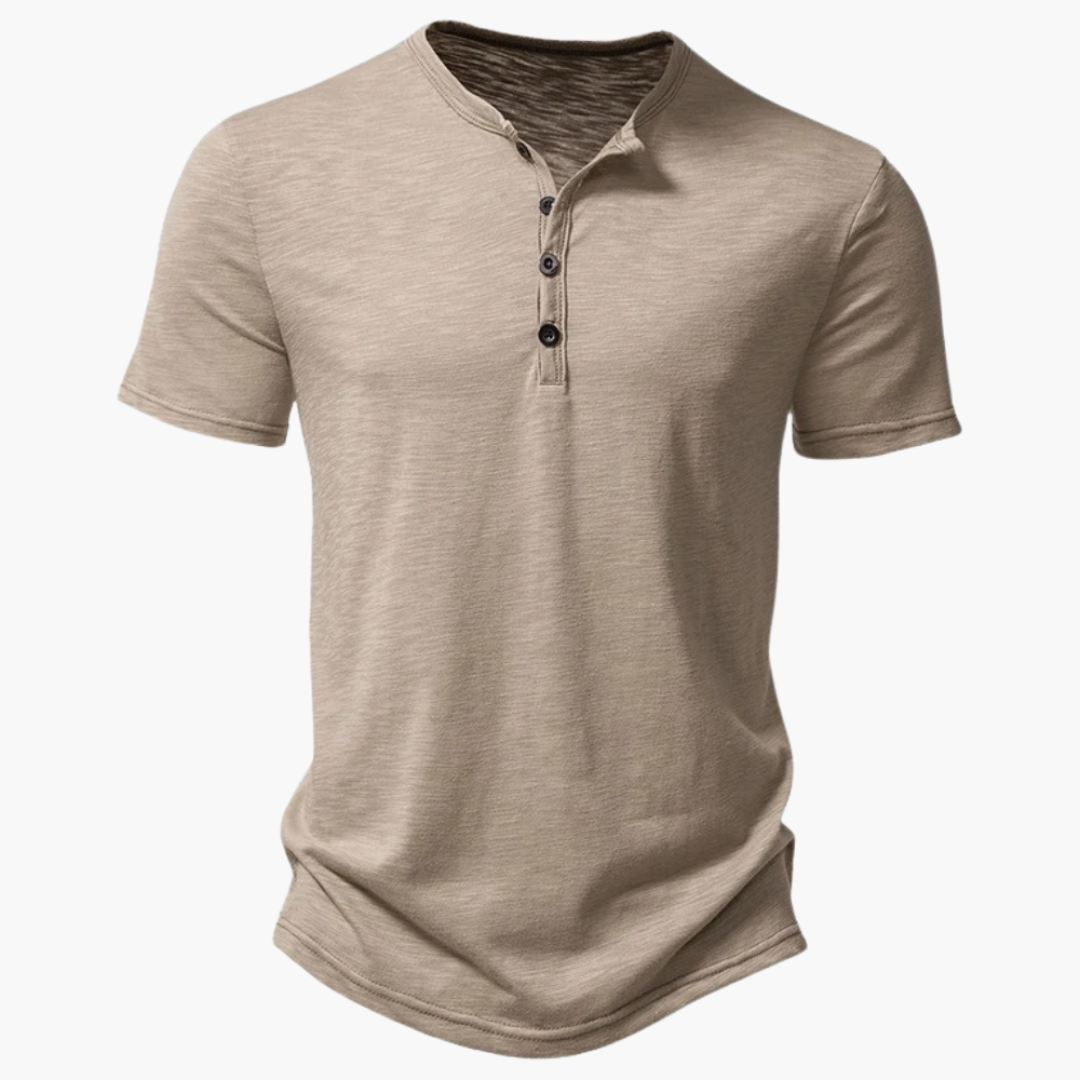 Stylisches Kurzarm-Hemd Herren – Bequemes Henley-Shirt für Sommer, Lässiger Look, Ideal für Freizeit und Urlaub 3