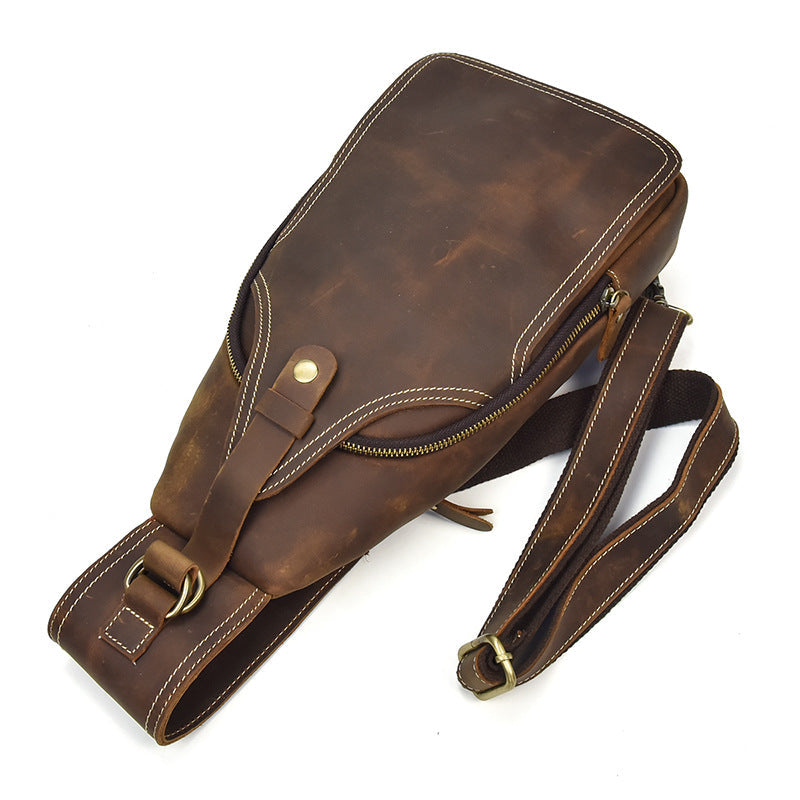 Timo | Luxuriöse Leder Abenteuerschultertasche