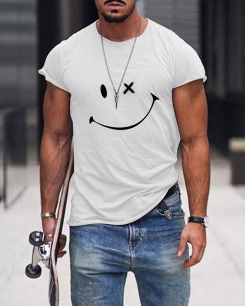 T Shirts Männer Kurzarm Rundhalsausschnitt – Bequem Und Lässig Für Den Sommer 0