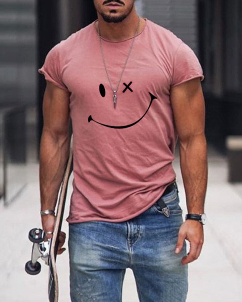T Shirts Männer Kurzarm Rundhalsausschnitt – Bequem Und Lässig Für Den Sommer 2