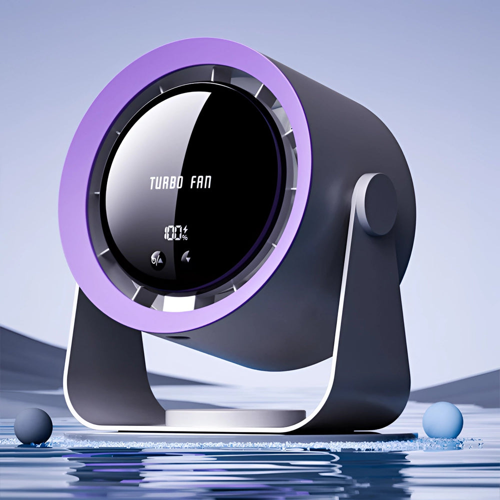 Bladeless Turbo -Lüfter mit LED -Display - kompakte, ruhige Kühllösung für Schlafzimmer und Wohnzimmer-2