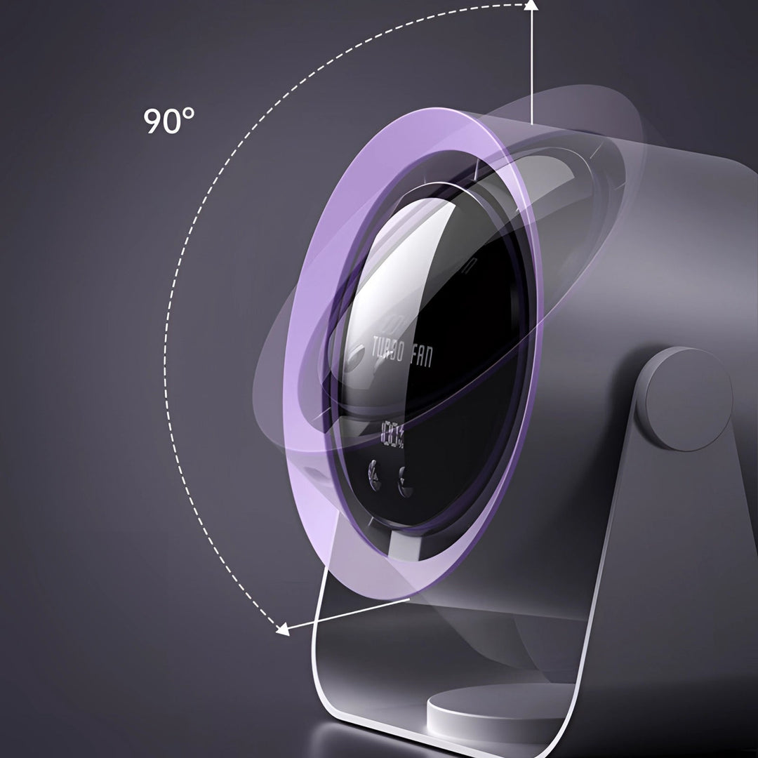 Bladeless Turbo -Lüfter mit LED -Display - kompakte, ruhige Kühllösung für Schlafzimmer und Wohnzimmer-4