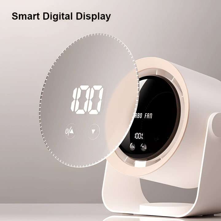 Bladeless Turbo -Lüfter mit LED -Display - kompakte, ruhige Kühllösung für Schlafzimmer und Wohnzimmer-3