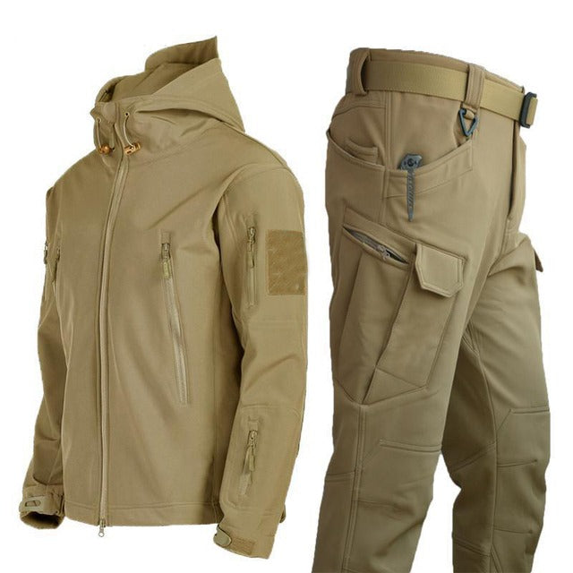 Taktische Herren Outdoor Jacke und Hose Wasser- und Winddicht für Abenteuer 3