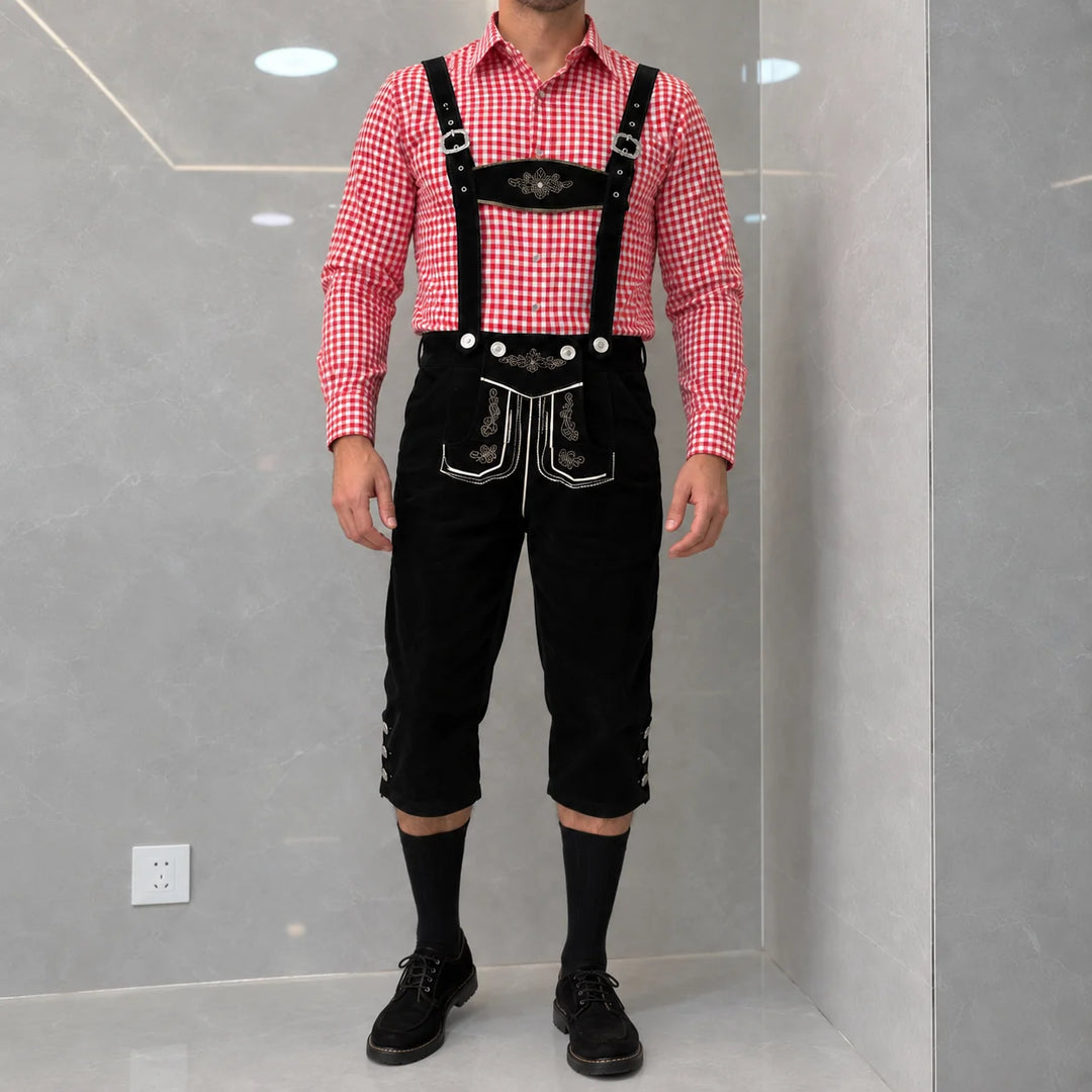 Thomas | Herren Trachten Kniebundhose mit Hosenträgern Oktoberfest 1