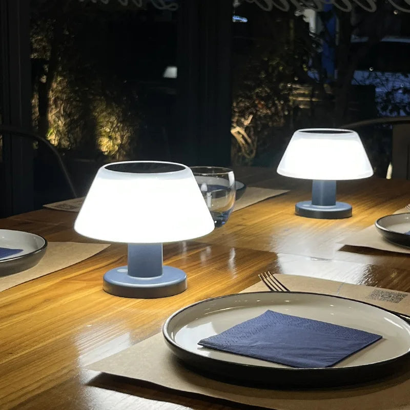 Tischlampe Ohne Kabel – Moderne Solar-Tischleuchte Mit LED Licht Für Innen Und Außen, Nachhaltige Beleuchtung, Kabellose Freiheit 0