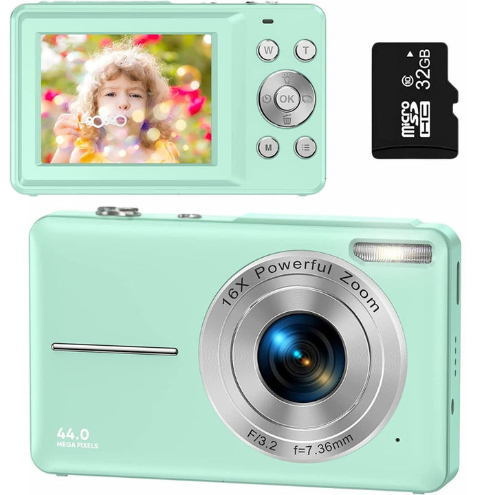 Tragbare Digitalkamera 1080P 44MP mit 16-fachem Zoom – Kompakte Vlogging-Kamera mit LCD-Bildschirm, wiederaufladbar, perfekt für Teenager und Studenten 11