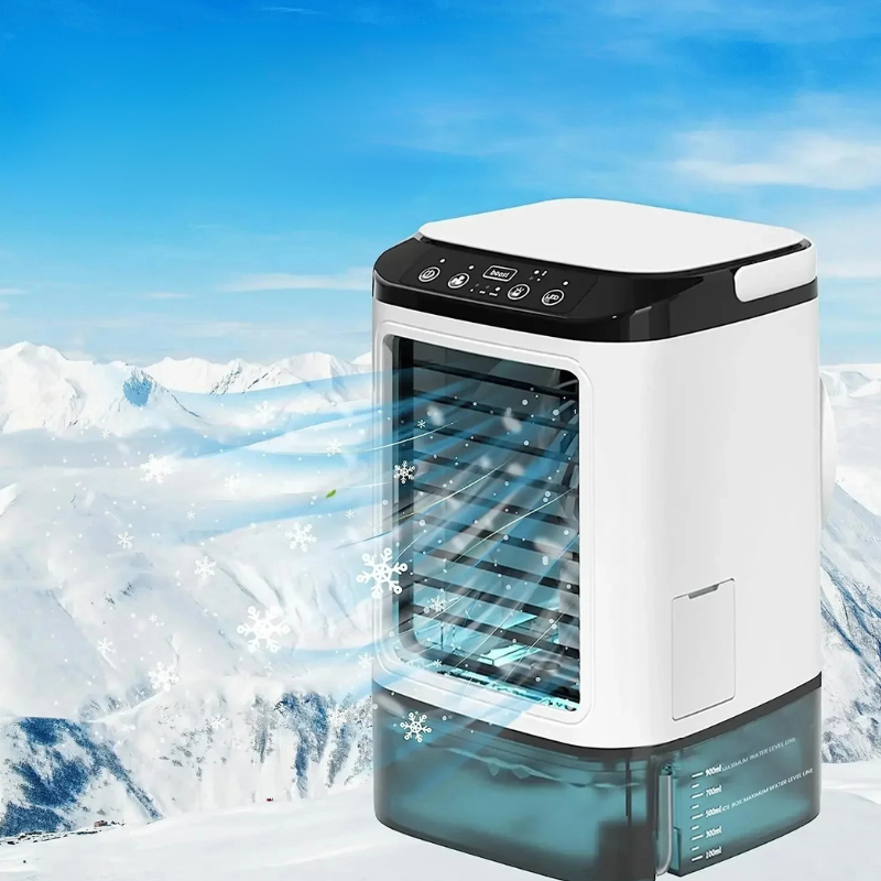 Tragbare Klimaanlage mit 3 Geschwindigkeitsstufen und Ultraschallkühlung 0