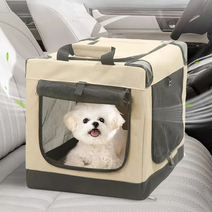 Tragbare, zusammenklappbare Hundebox für kleine Hunde 0